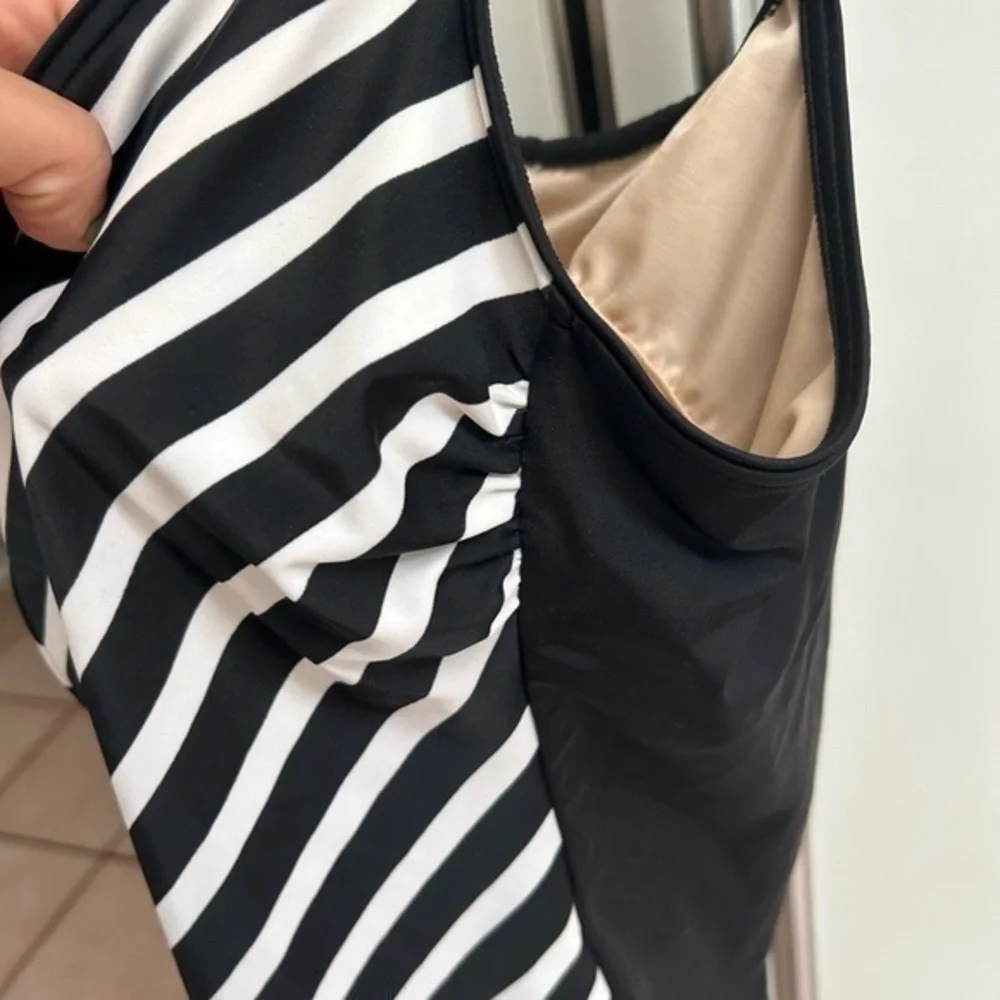 Tankini Top With Stripes Size 12